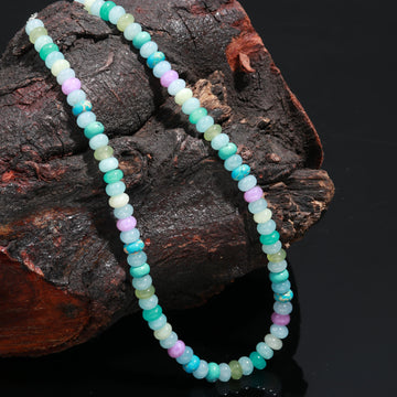 Pastel Rainbow Beaded Summer Necklace