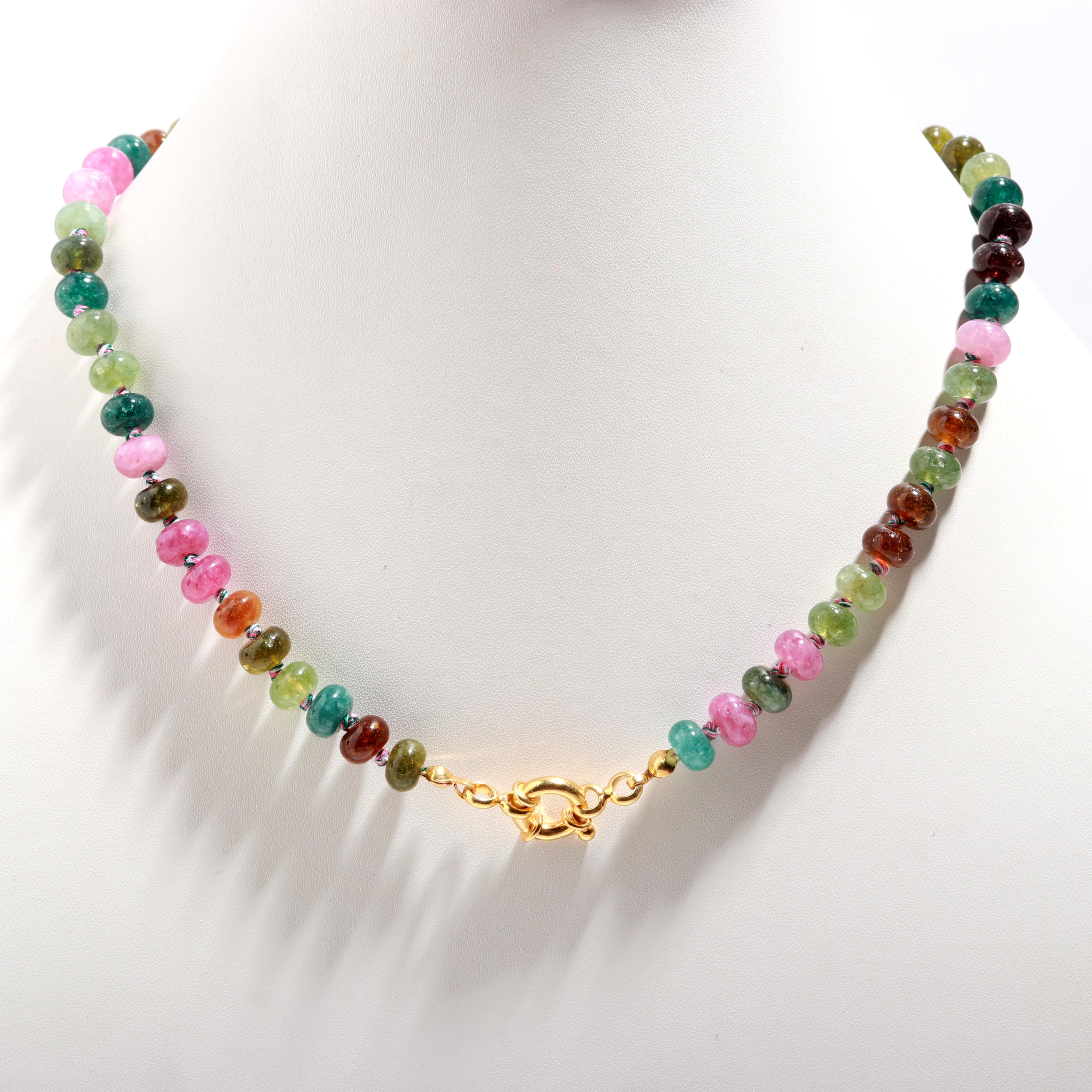 Tourmaline Hand-Knotted Necklace