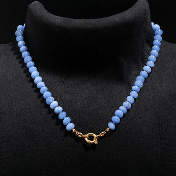 Radiant Blue Tanzanite Knotted Necklace