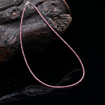 Natural Pink Tourmaline Necklace | Baby Pink Minimalist Unisex Jewelry