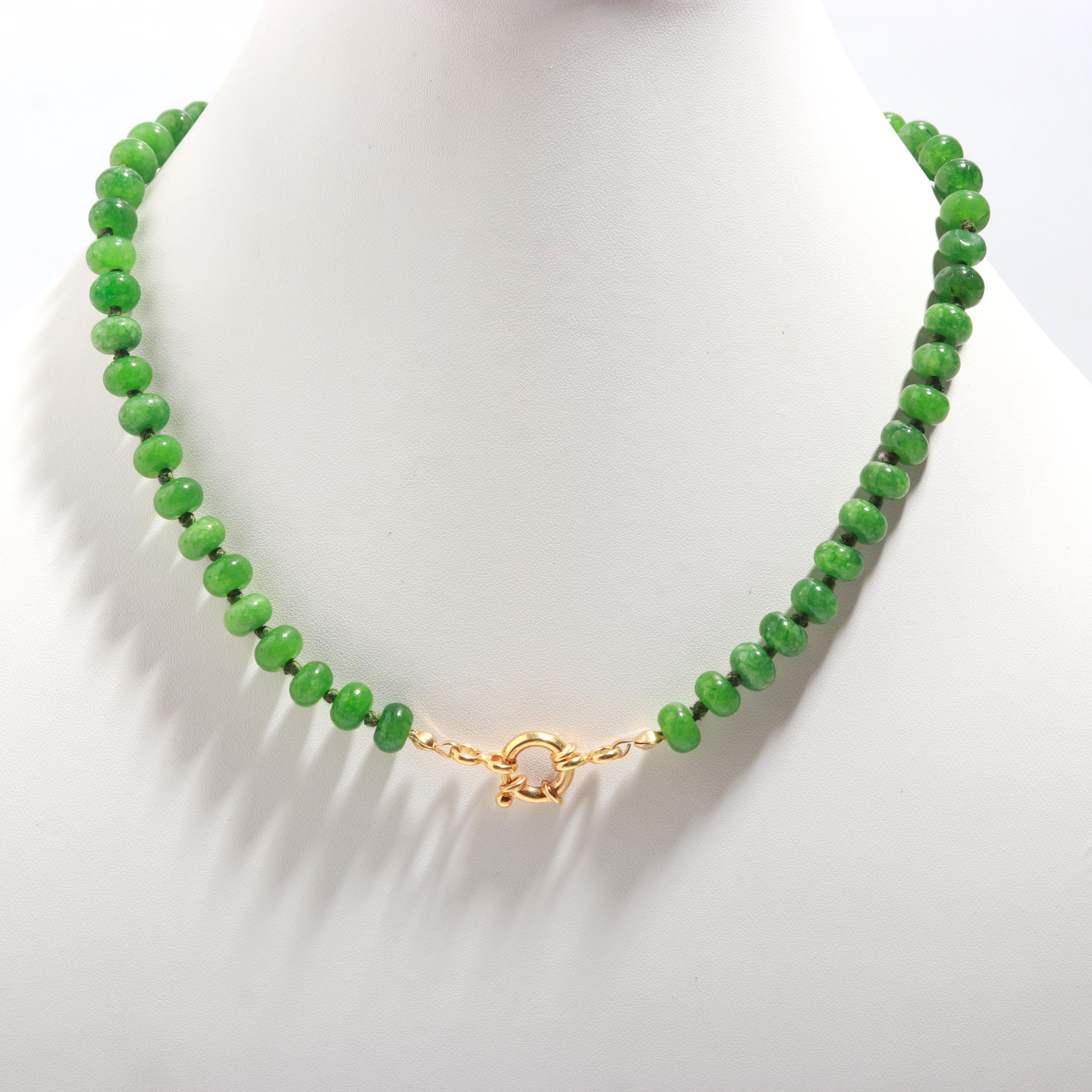 Nature's Elegance: Green Aventurine Knotted Necklace