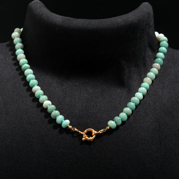 Tranquil Tide Amazonite Gemstone Beaded Necklace