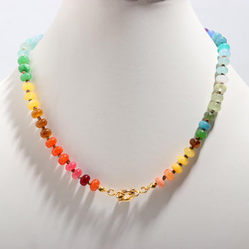 Rainbow Bliss: Knotted Necklace for Summer