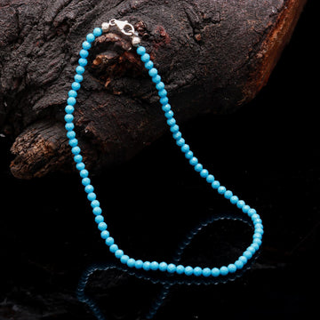 Blue Turquoise Necklace | Natural Beads Handmade Jewelry, Christmas Gift for Women