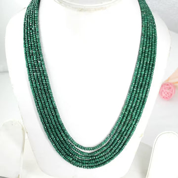 Elegant Emerald Corundum Necklace – Customizable Multi-Strand Beauty